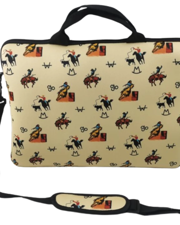 Vintage Cowboy Laptop Shoulder Bag