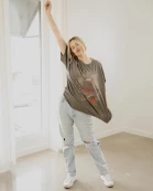 Bad Company Earls Court Charcoal Thrifted Distressed Tee