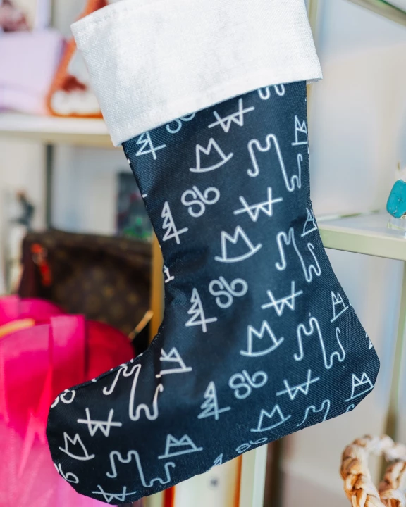 Black Brand Christmas Stocking