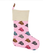 Pink Cowboy Hat Christmas Stocking