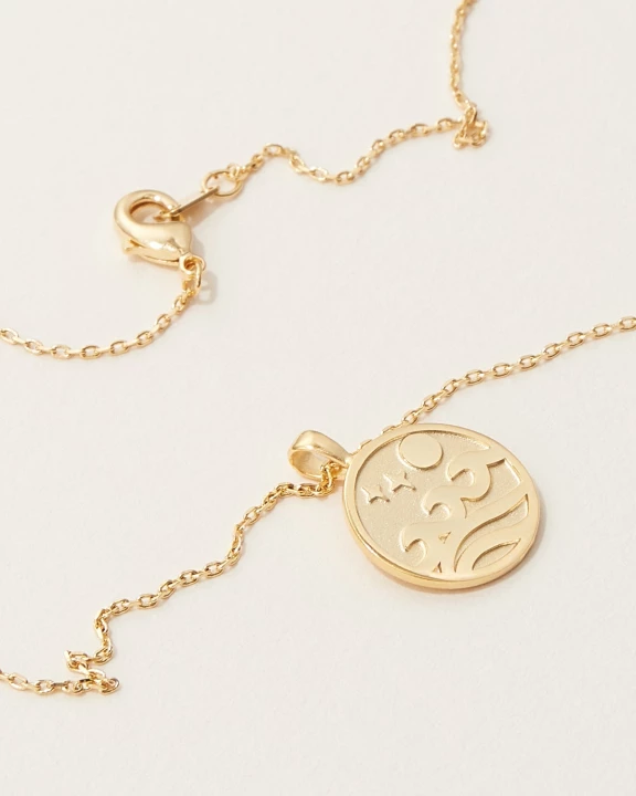 Gold Ocean Wave Pendant Necklace