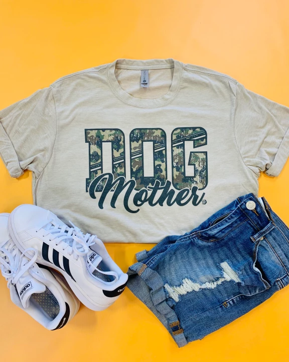 Sporty Dog Mother Tee (Camo) | DP1043