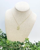 Flower Initial Pendant Necklaces