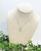 Flower Initial Pendant Necklaces