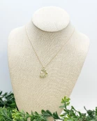Flower Initial Pendant Necklaces