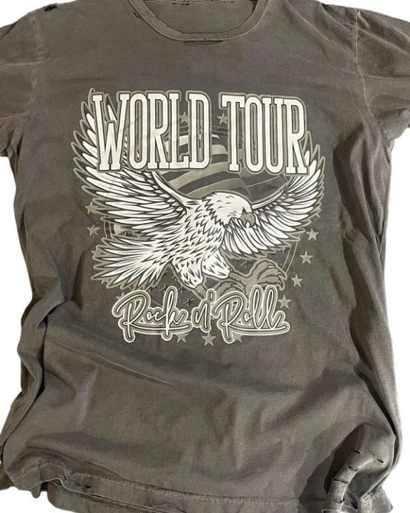World Tour Eagle Destroyed Tee