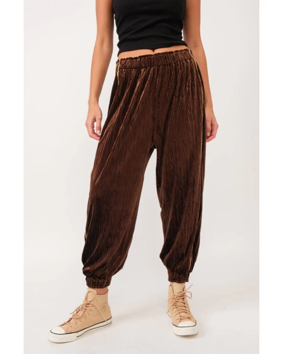 Gilded Velour Jogger Pants