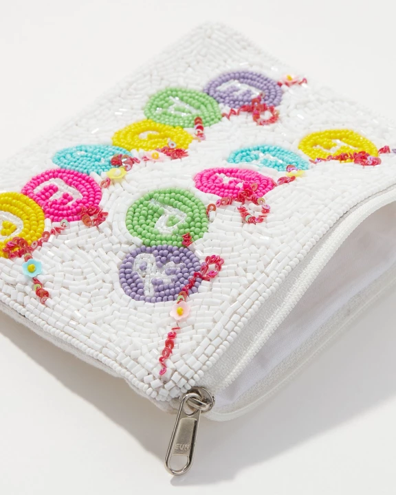 Happy Easter Seed Bead Coin Pouch