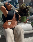 Black/Brown Reversible Leather Sash Bag