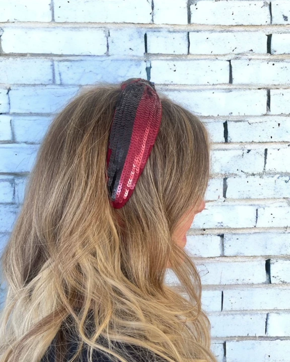 Football Headband, Game Day Headband, Sequin Headband