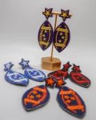 Game Day, Beaded Earrings, Football Earrings, Touch Down