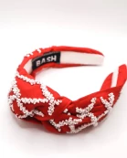 Game Day, Beaded Headband, Red, Game Day Headband, Purple