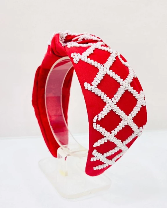 Game Day, Beaded Headband, Red, Game Day Headband, Purple