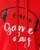 Game Day Sequin Crop Hoodie