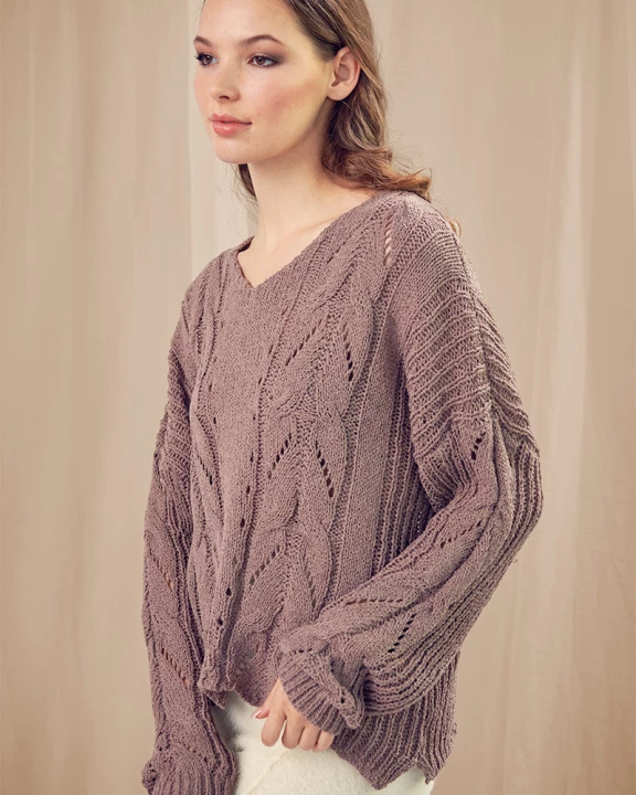 Knit Sweater With Drop Sleeves