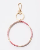 Silicone Coated Chevron Pattern Wrist Keychain