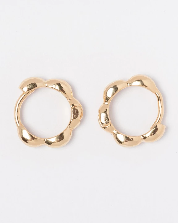 Gold Chunky Bubble Hoop Earrings