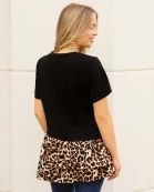 10585 - Game Day Ruffle Bottom Leopard Top