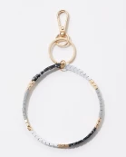 Silicone Coated Chevron Pattern Wrist Keychain