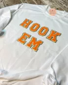 HOOK EM Chenille Patch Sweatshirt