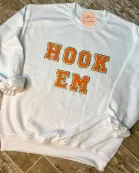 HOOK EM Chenille Patch Sweatshirt