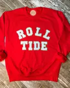 ROLL TIDE Chenille Patch Sweatshirt