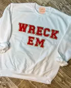 WRECK EM Chenille Patch Sweatshirt
