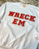 WRECK EM Chenille Patch Sweatshirt