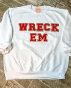 WRECK EM Chenille Patch Sweatshirt