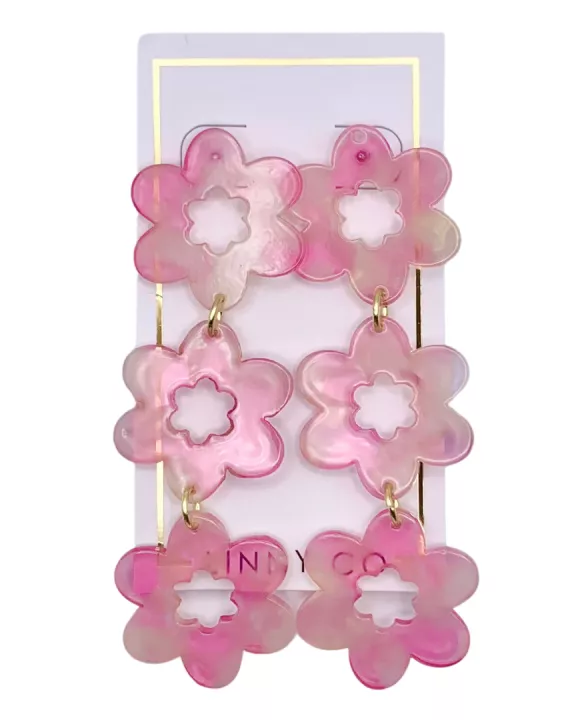 Zoey Statement Earrings - Rose Water