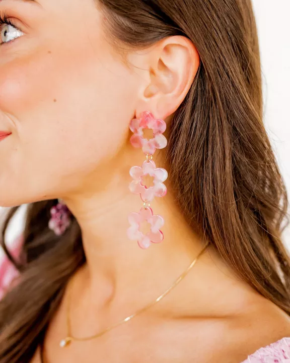 Zoey Statement Earrings - Rose Water