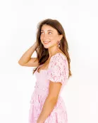 Zoey Statement Earrings - Rose Water