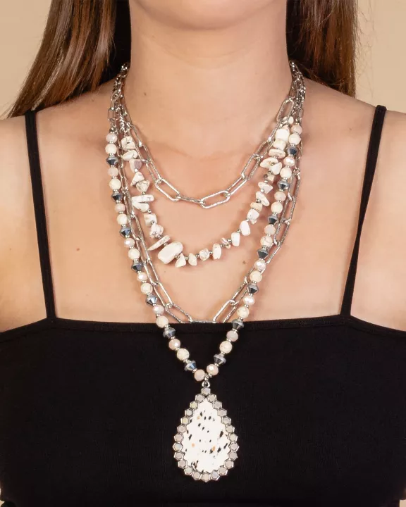 72928 - Animal Print Layered Necklace