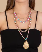 72928 - Animal Print Layered Necklace