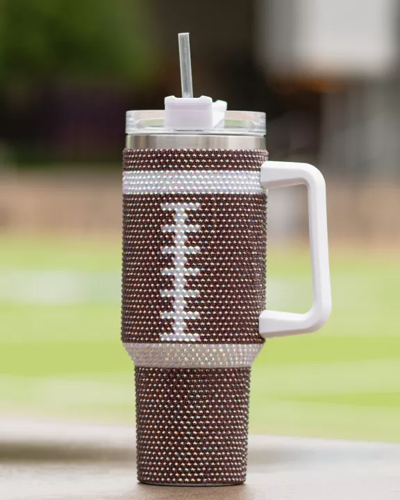 MG034 - Rhinestone Football 40oz Tumbler