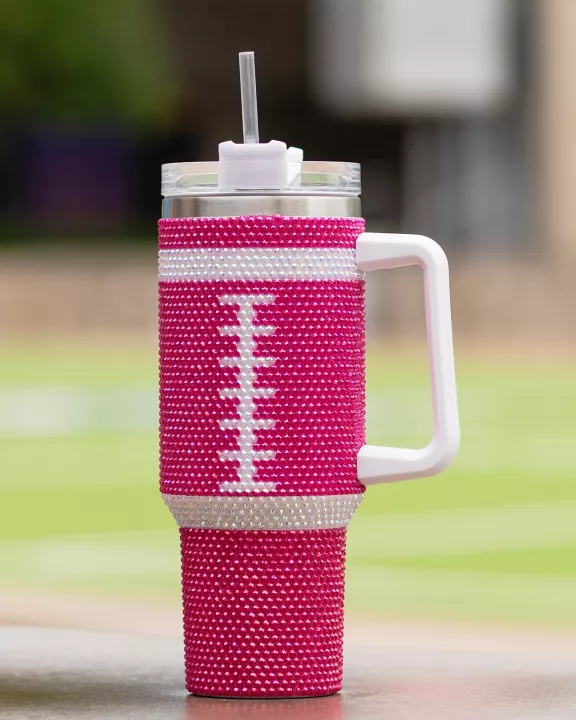MG035 - Rhinestone Football 40oz Tumbler