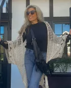 Black Fringe Leather Sash Bag