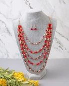 72796 - Layered Crystal Beaded Necklace