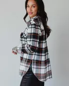 Black, Cream & Orange Plaid Flannel