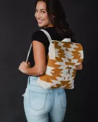 Cream & Camel Aztec Backpack