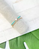 Rubber Disc & Chain Link Bracelet Duo