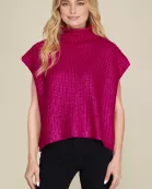 METALLIC FOIL SWEATER TOP