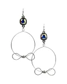 Crystal bow earring, Austrian crystal