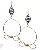 Crystal bow earring, Austrian crystal