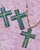 Austrian crystal cross necklace