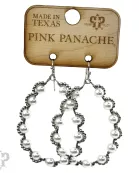 Wire wrapped pearl teardrop earring