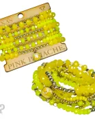 Beaded bracelet stack set, Austrian crystal