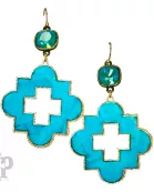 Bright color clover shape earring, Austrian crystal