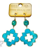 Bright color clover shape earring, Austrian crystal