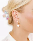 Huggie Charm Earrings - Willa Heart Gold